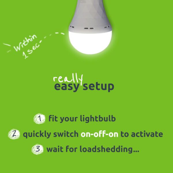 GEB3WGU10 wr 02a Gizzu Everglow Rechargeable Warm White Emergency Downlight Bulb