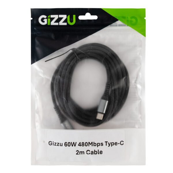 GIZZU 60W 480Mbps Type-C 2m Cable