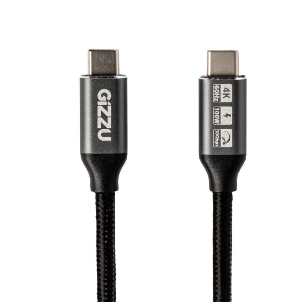 GIZZU-GCPCC10010G-02-100W-10Gbps-Type-C-2m-Cable TOP-9143-2-Edit 1500x1500 GIZZU 100W 10Gbps Type-C 1m Cable