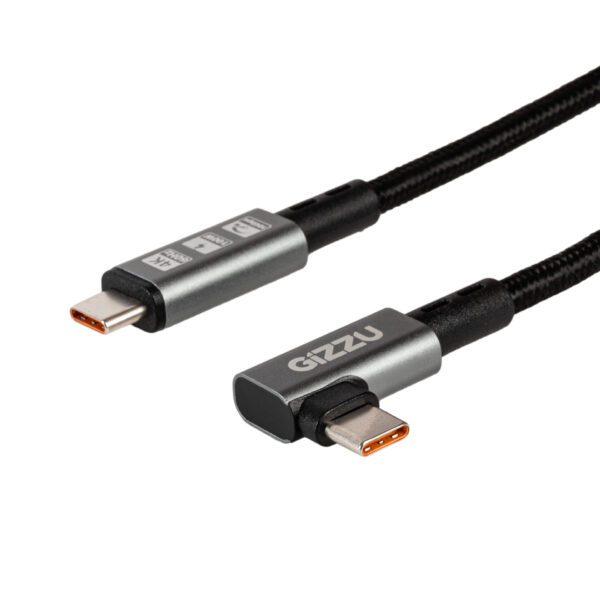 GIZZU-GCPCC10010G90-01-100W-10Gbps-Type-C-Angled-1m-Cable ANGLED-9154-Edit 2500x2500 Gizzu 100W 10Gbps Type-C Angled 1m Cable