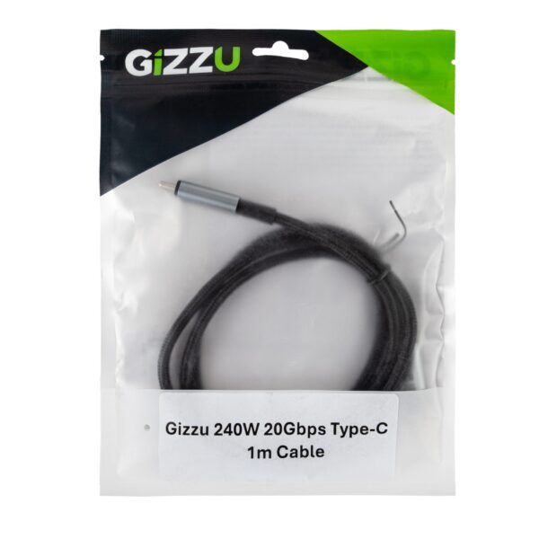 GIZZU-GCPCC24020G-01-240W-20Gbps-Type-C-1m-Cable PACKAGING-9117-Edit 1500x1500 GIZZU 240W 20Gbps Type-C 1m Cable