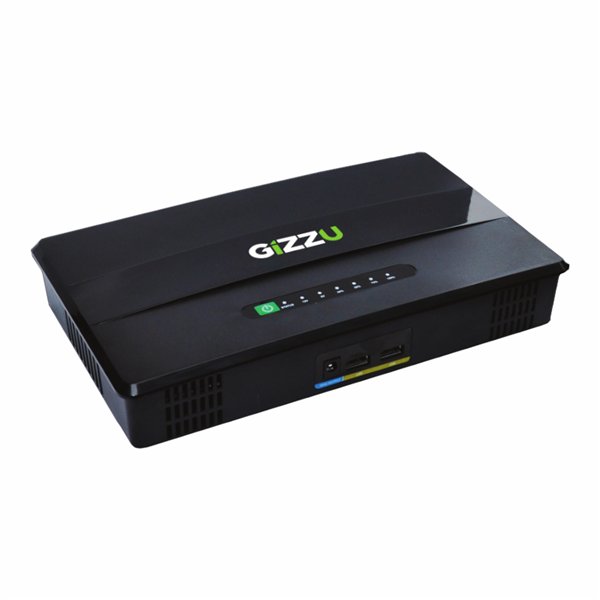 GUP60WPRO wr 01a GIZZU 60W 69Wh 21600mAh Mini POE DC UPS LifePO4 - Black