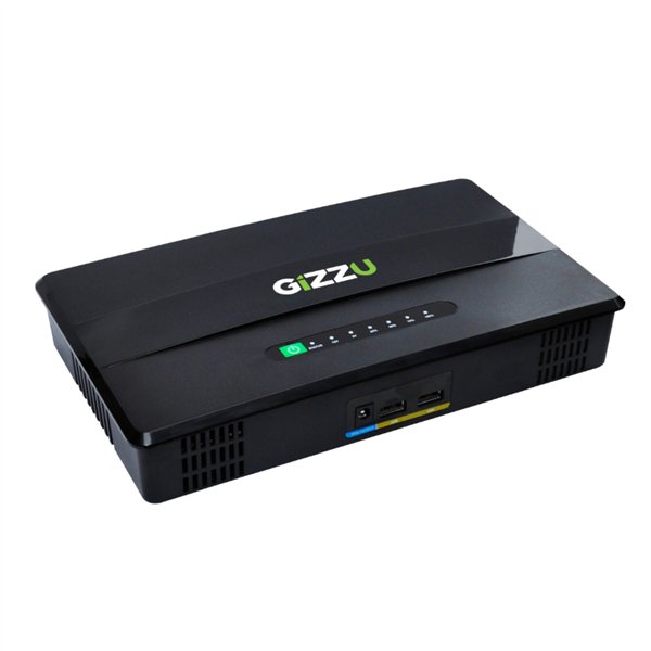 GUP60W wr 01 GIZZU 60W 65Wh 17600mAh Mini POE DC UPS Lithium - Black