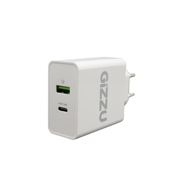 GWCPDU36W wr 01 GIZZU Wall Charger Type C 36W PD QC3.0 18W - White