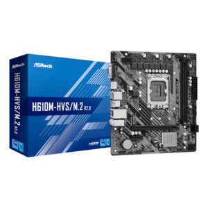 H610M-HVS-M2R2 wr 01 ASRock H610M-HVS/M.2 R2.0 Intel LGA 1700 m-ATX Motherboard