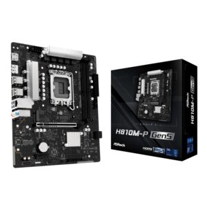H810M-P GEN5 ASROCK H810M-P Gen 5 Intel LGA 1851 M-AT wr 01 ASROCK H810M-P Gen 5 Intel LGA 1851 M-ATX Motherboard