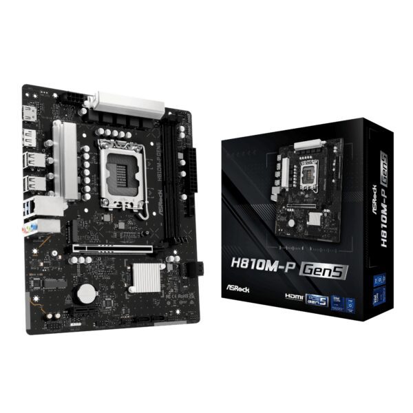 H810M-P GEN5 ASROCK H810M-P Gen 5 Intel LGA 1851 M-AT wr 01 ASROCK H810M-P Gen 5 Intel LGA 1851 M-ATX Motherboard