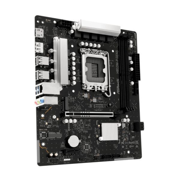 H810M-P GEN5 ASROCK H810M-P Gen 5 Intel LGA 1851 M-AT wr 03 ASROCK H810M-P Gen 5 Intel LGA 1851 M-ATX Motherboard