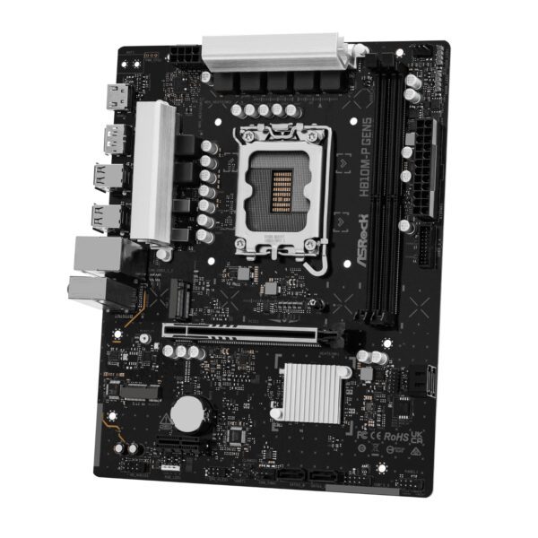 H810M-P GEN5 ASROCK H810M-P Gen 5 Intel LGA 1851 M-AT wr 04 ASROCK H810M-P Gen 5 Intel LGA 1851 M-ATX Motherboard