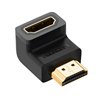 UGREEN HD112 HDMI 4K Male to Female Down-angled Connector - Black
