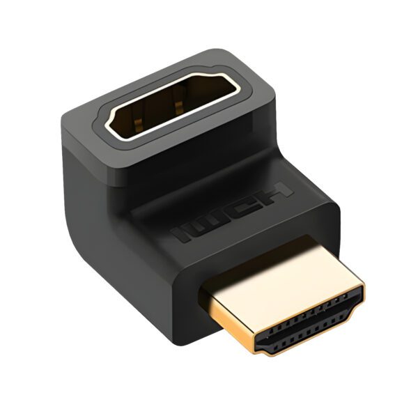 HD112-20110 UGreen-HD112-HDMI-4K-Male-to-Female-Up-angled-Connector-Black wr 02a UGREEN HD112 HDMI 4K Male to Female Up-angled Connector - Black