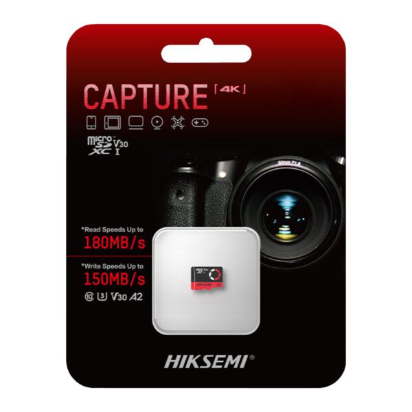 HIKSEMI HS-TF-E3-64G wr 04a Hiksemi Capture V30 64GB MicroSDXC (Without Adapter)