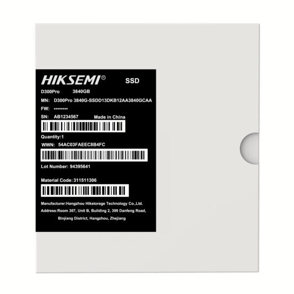 Hiksemi D300 PRO Tantalum Capacitor 3840GB SATA III Enterprise SSD
