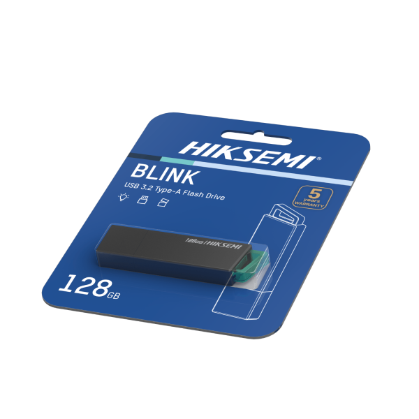HS-USB-E302-128G Hiksemi Blink 128GB USB32 Flash Drive - wr 05 Hiksemi Blink 128GB USB3.2 Flash Drive - Black