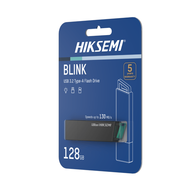 HS-USB-E302-128G Hiksemi Blink 128GB USB32 Flash Drive - wr 06 Hiksemi Blink 128GB USB3.2 Flash Drive - Black