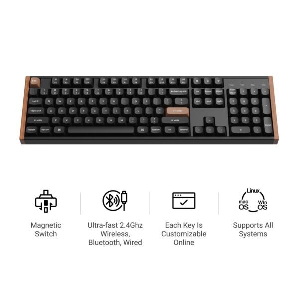 K10H-F1 Keychron-K10-HE-RDg-Wireless-Keyboard-Blk wr 03 Keychron K10 HE 100% Wireless Magnetic Gaming Keyboard Nebula Switches – Black