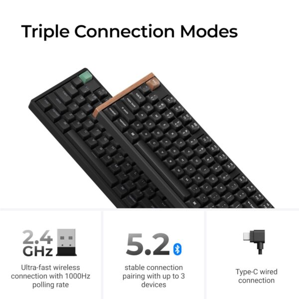 K10H-F1 Keychron-K10-HE-RDg-Wireless-Keyboard-Blk wr 05 Keychron K10 HE 100% Wireless Magnetic Gaming Keyboard Nebula Switches – Black