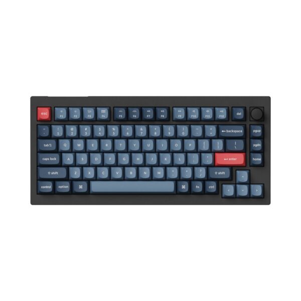 KEYCHRON-V1MAX-75-RED-GATJUP-RGB-WL-KB-wr-02 Keychron V1 Max QMK/VIA Wireless Custom Mechanical Keyboard | BANANA Switches – Black