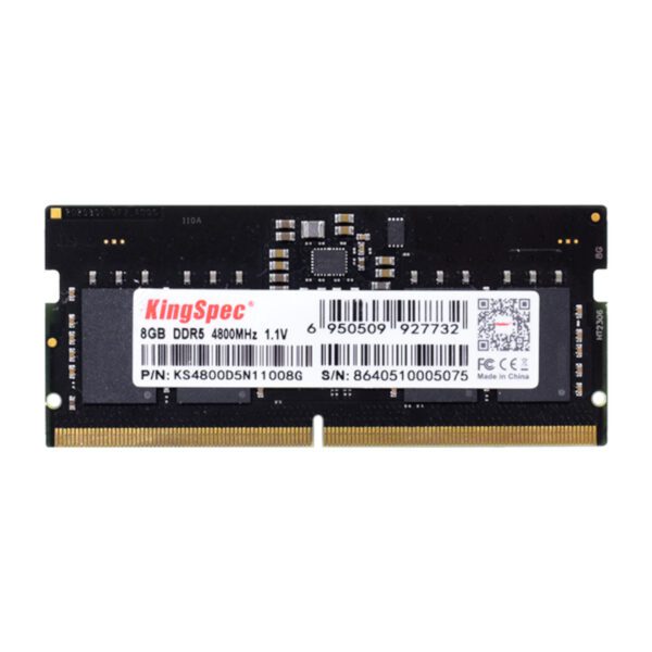 KS4800D5N11008G Kingspec-8GB-4800MHz-DDR5-SODIMM-Notebook-Memory-Black wr 01a Kingspec 8GB 4800MHz DDR5 SODIMM Notebook Memory