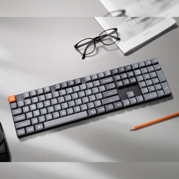 Keychron K5M-H3 wr 03a Keychron K5 Max QMK/VIA Full-sized Wireless Custom Mechanical Keyboard | BROWN Switches