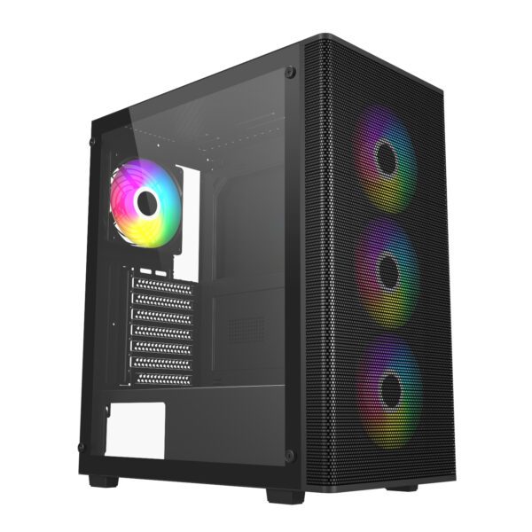 FSP M220 ATX Mid Tower Gaming Chassis - Black
