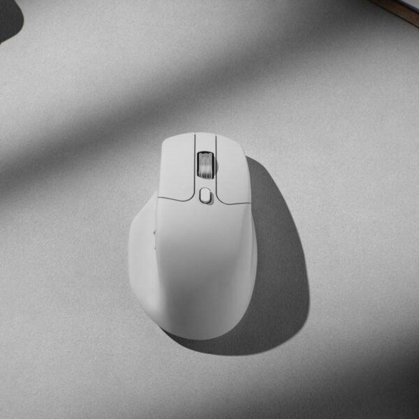 M6S-B72 Keychron M6SB72 1K Wireless Mouse BT24GH wr 02 Keychron M6SB72 1K Wireless Mouse (BT/2.4GHz/Wired) with Huano silent Micro switch and premium wheel - White