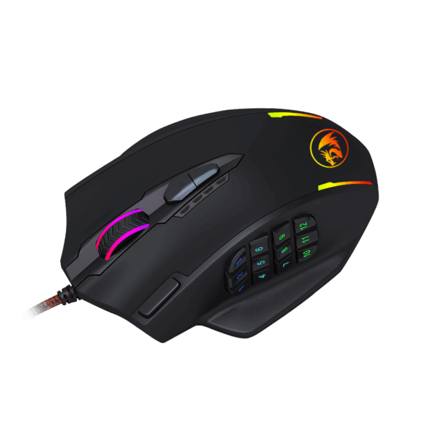 REDRAGON IMPACT 12400DPI MMO Gaming Mouse - Black