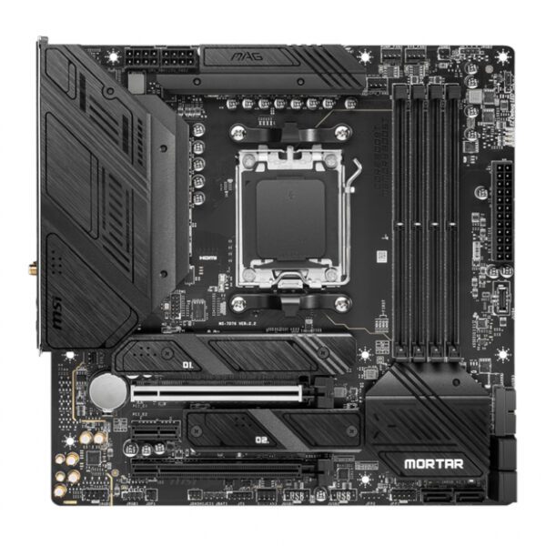 MAGB650MMORTARWIFI wr 02a MSI MAG B650M MORTAR WIFI AMD AM5 mATX Gaming Motherboard
