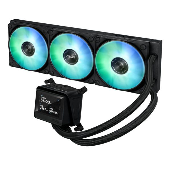 MAXGAMINGLC360ARGBLCD Asus-MAX-Gaming-LC-360-ARGB-LCD-All-in-one-CPU-Liquid-Cooler-Black wr 02a Asus MAX Gaming LC 360 ARGB LCD All-in-one CPU Liquid Cooler - Black