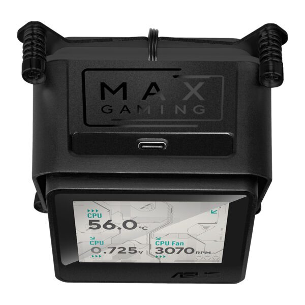 MAXGAMINGLC360ARGBLCD Asus-MAX-Gaming-LC-360-ARGB-LCD-All-in-one-CPU-Liquid-Cooler-Black wr 05a Asus MAX Gaming LC 360 ARGB LCD All-in-one CPU Liquid Cooler - Black