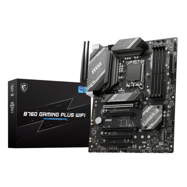 MSI B760GAMINGPLUSWIFI wr 01a MSI B760 GAMING PLUS WIFI DDR5 LGA1700 ATX Motherboard
