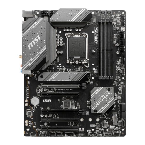 MSI B760GAMINGPLUSWIFI wr 02a MSI B760 GAMING PLUS WIFI DDR5 LGA1700 ATX Motherboard