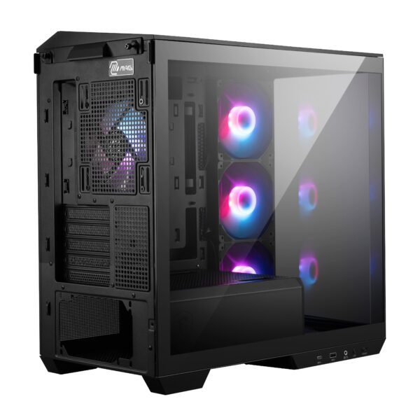 MSI MAG-PANO-M100R-PZ wr 05a MSI MAG PANO M100R PZ M-ATX ARGB Gaming Chassis - Black