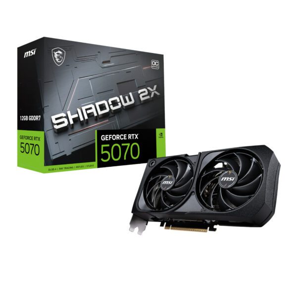 MSI RTX5070SHADOW2XOC12GB wr 01a MSI GeForce RTX 5070 SHADOW 2X OC 12GB Graphics Card