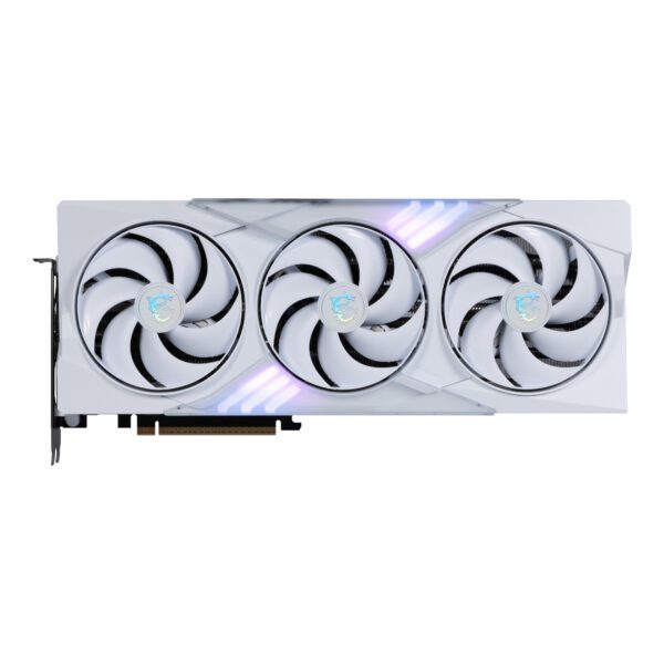 MSI RTX5080GAMINGTRIOOC16GBWH wr 02a MSI GeForce RTX 5080 GAMING TRIO OC 16G Graphics Card - White