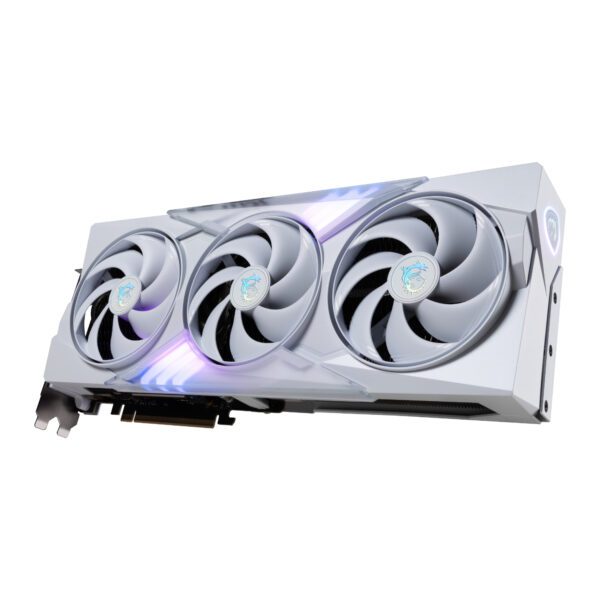 MSI RTX5080GAMINGTRIOOC16GBWH wr 04a MSI GeForce RTX 5080 GAMING TRIO OC 16G Graphics Card - White