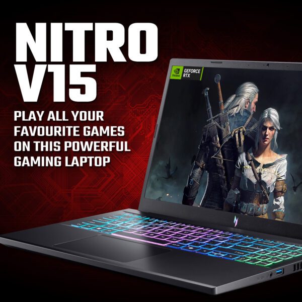 Acer NITRO V 15 Gaming Laptop 15.6" | AMD Ryzen 7 | 16GB | 512GB | RTX 5050 8GB | Windows 11 Home