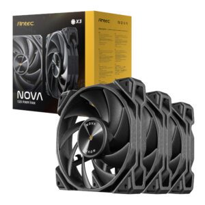 NOVA-120-3PK wr 01 Antec NOVA 120 PWM Fan 3 Pack with Speed Controller - Black