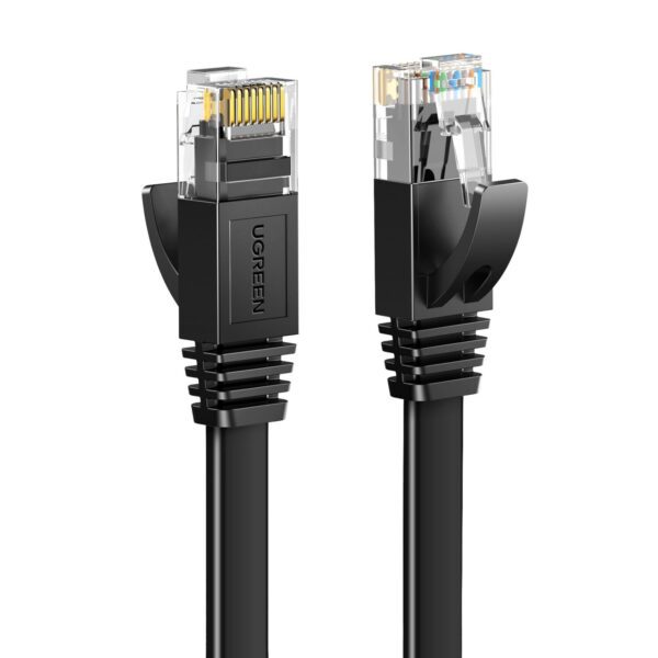 NW102-wr-02a UGREEN NW102 Cat6 U/UTP Flat Ethernet Cable 3m - Black
