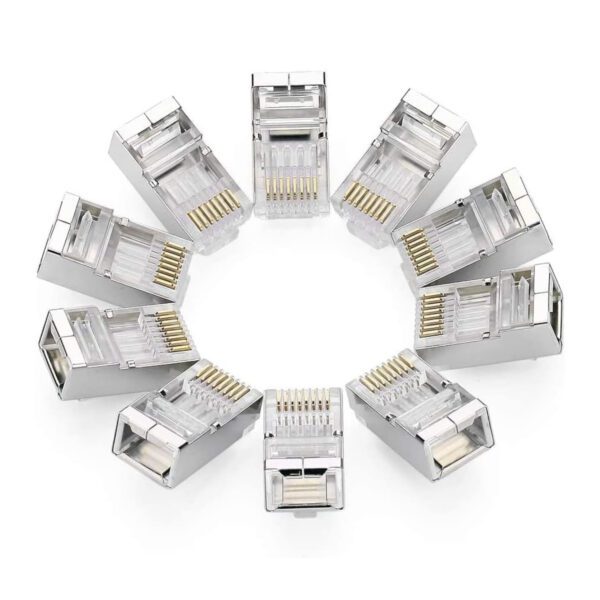 NW111-20333 UGreen-RJ45-Cat6-Shield-Connector-Plugs wr 02 UGREEN CAT6 FTP RJ45 Modular Plugs 10 Pack