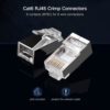 UGREEN NW111 RJ45 Cat6 Ethernet Network Head 100 Pack - Silver/Transparent