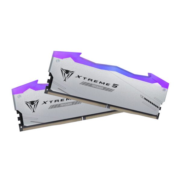 PATRIOT PVXR532G60C30KM wr 02a Patriot Viper Xtreme 5 RGB MPower 32GB 6000MHz DDR5 Desktop Gaming Memory Kit - Silver