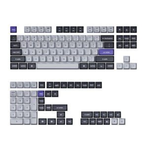 PBT-46 Keychron-Double-Shot-KSA-PBT-Keycap-Set-Dark-Grey-White-Smoke wr 01a Keychron Double Shot KSA PBT Keycap Set - Dark Grey/White Smoke