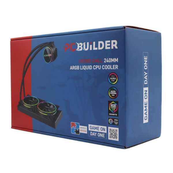 PCB-LC-HYDRO-C240 wr 05a PCBuilder Hydro Chill 240MM AIO Liquid CPU Cooler ARGB