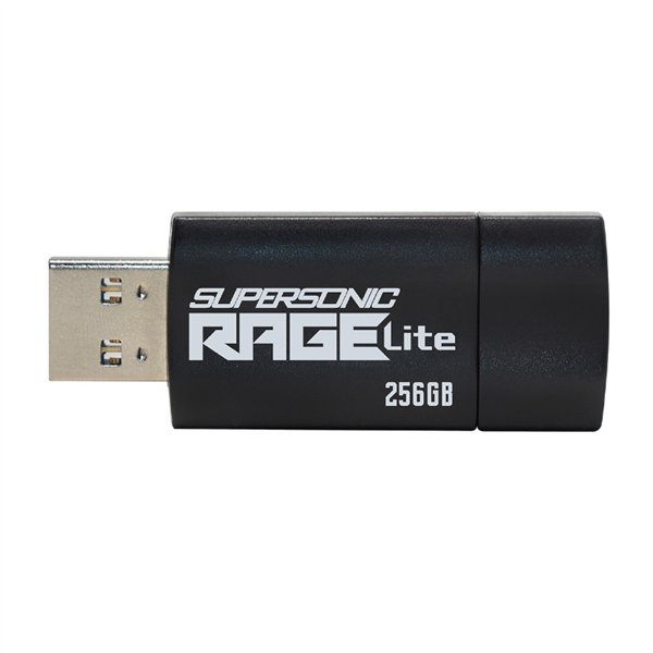 PEF256GRLB32U wr 02 Patriot Rage Lite 256GB USB3.2 Flash Drive - Black