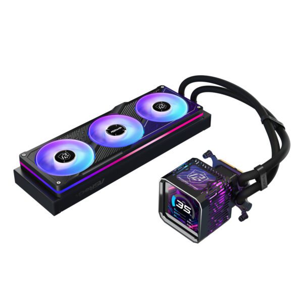 ASRock Phantom Gaming 360 LCD All-in-one Liquid CPU Cooler - Black
