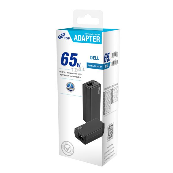 PNA0652523 FSP-NB-65W-Dell-Notebook-Adapter wr 05 FSP PRO 65W Universal Laptop Adapter – Dell