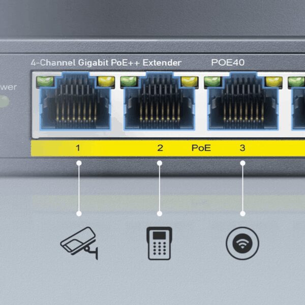 POE40 Cudy 4 Port Gigabit PoE 1x PoE Input 60W wr 05 Cudy 4 Port Gigabit PoE 1x PoE Input 60W Switch