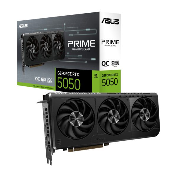 PRIME-RTX5050-O8G ASUS-Prime-GeForce-RTX™-5050-8GB-GDDR6-OC-Edition-Graphics-Card wr 01 ASUS Nvidia GeForce RTX 5050 Prime OC 8GB GDDR6 Graphics Card