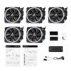 Antec Prizm 120 ARGB Case Fan 5 Pack + Controller - Black